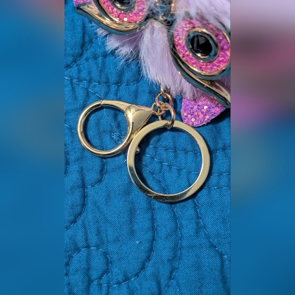 New Cute Owl Keychain with Pink and Purple Accents - Picture 7 of 7